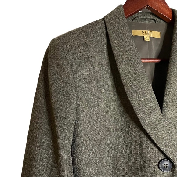 Alex Marie Dark Brown Montana Jacket Blazer Wrinkle Free Shawl Lapel 3 Button 8 - Picture 5 of 15